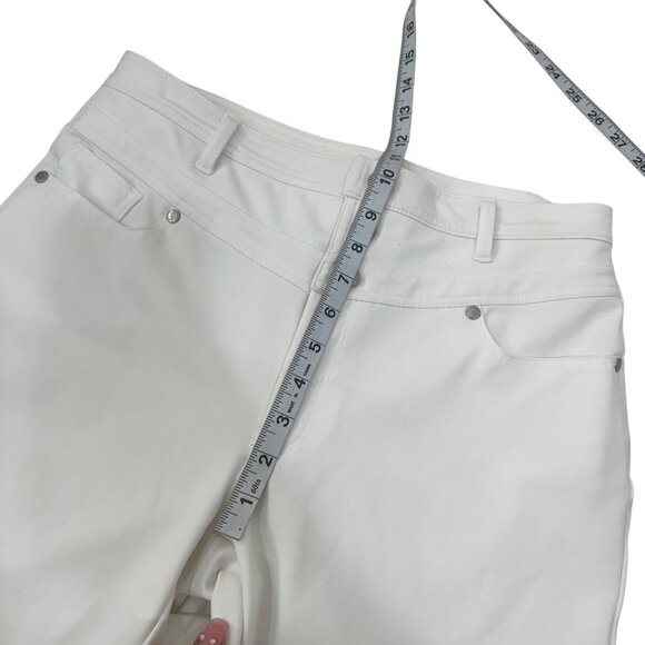 Karl Lagerfeld Paris Womens Slim Fit 3 Buttons High-Waisted White Pants Size 8 - Picture 6 of 12